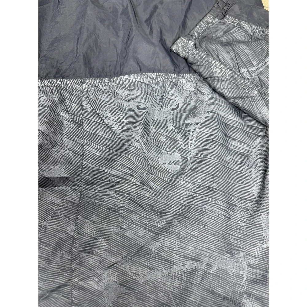 Vintage Luhta Jacket Mens 48 Large Gray Winterspeed Wolf‎ Print Ski Puffer 90s